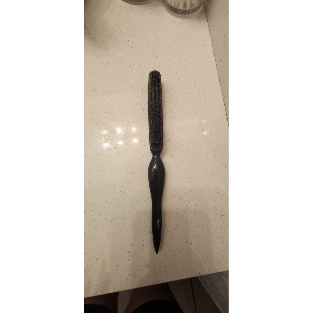 Vtg Goody Hair Brush Gray Skinny Plastic Volumizing Nylon Bristle Teaser